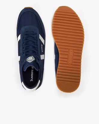 Men&rsquo;s Partner Retro Textile and Suede Trainers