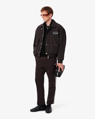 Zipped High Neck Cotton Sweater