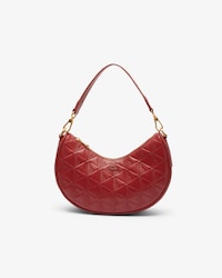Maheki Embossed Leather Half Moon Purse