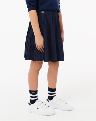 Pleated Jersey Skirt