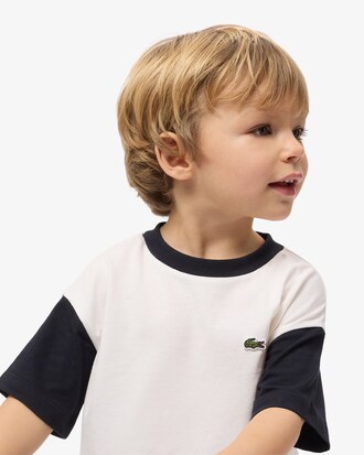 Contrast Trim Cotton T-shirt