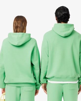 Loose Fit Badge Accent Hoodie