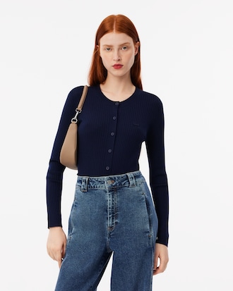 Merino Wool 3D Knit Cardigan