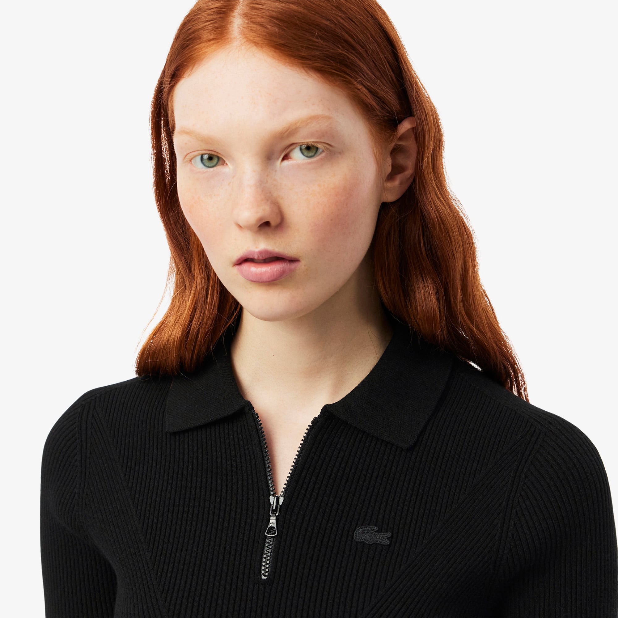 3D Ribbed Knit Polo Shirt - Women's Knitwear - New In 2026 | Lacoste