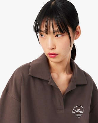 Fleece Polo Collar Loungewear T-shirt