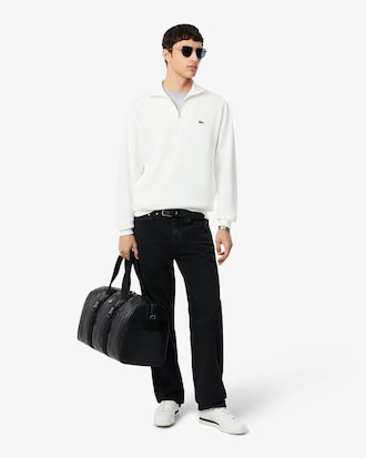 Zip-Up High Neck Interlock Sweatshirt