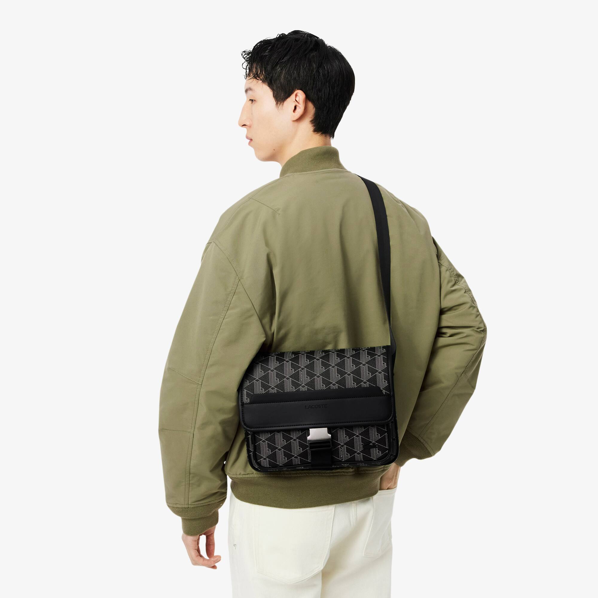 Large The Blend Monogram Flap Close Bag - Men