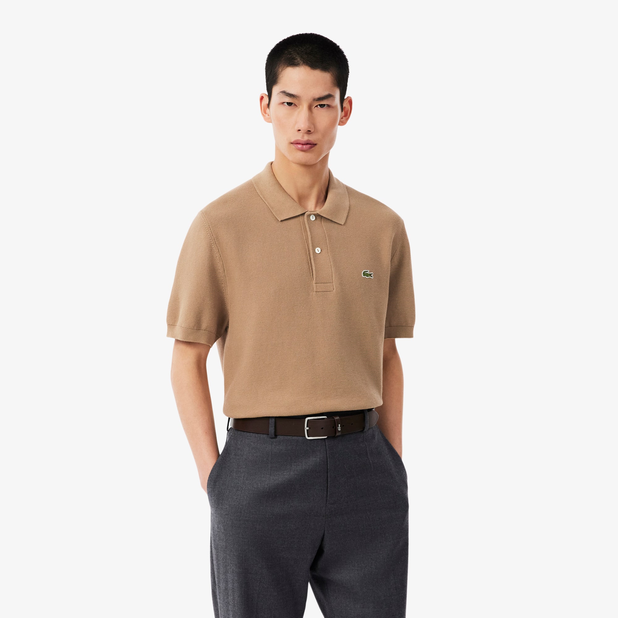Classic Fit Knitted Polo Shirt - Men's Knitwear - New In 2026
