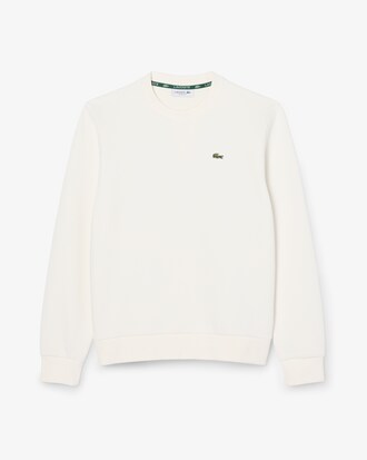 Relaxed Fit Piqu&eacute; Crew Neck Sweatshirt