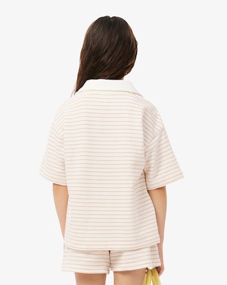 Striped Terry Polo Shirt