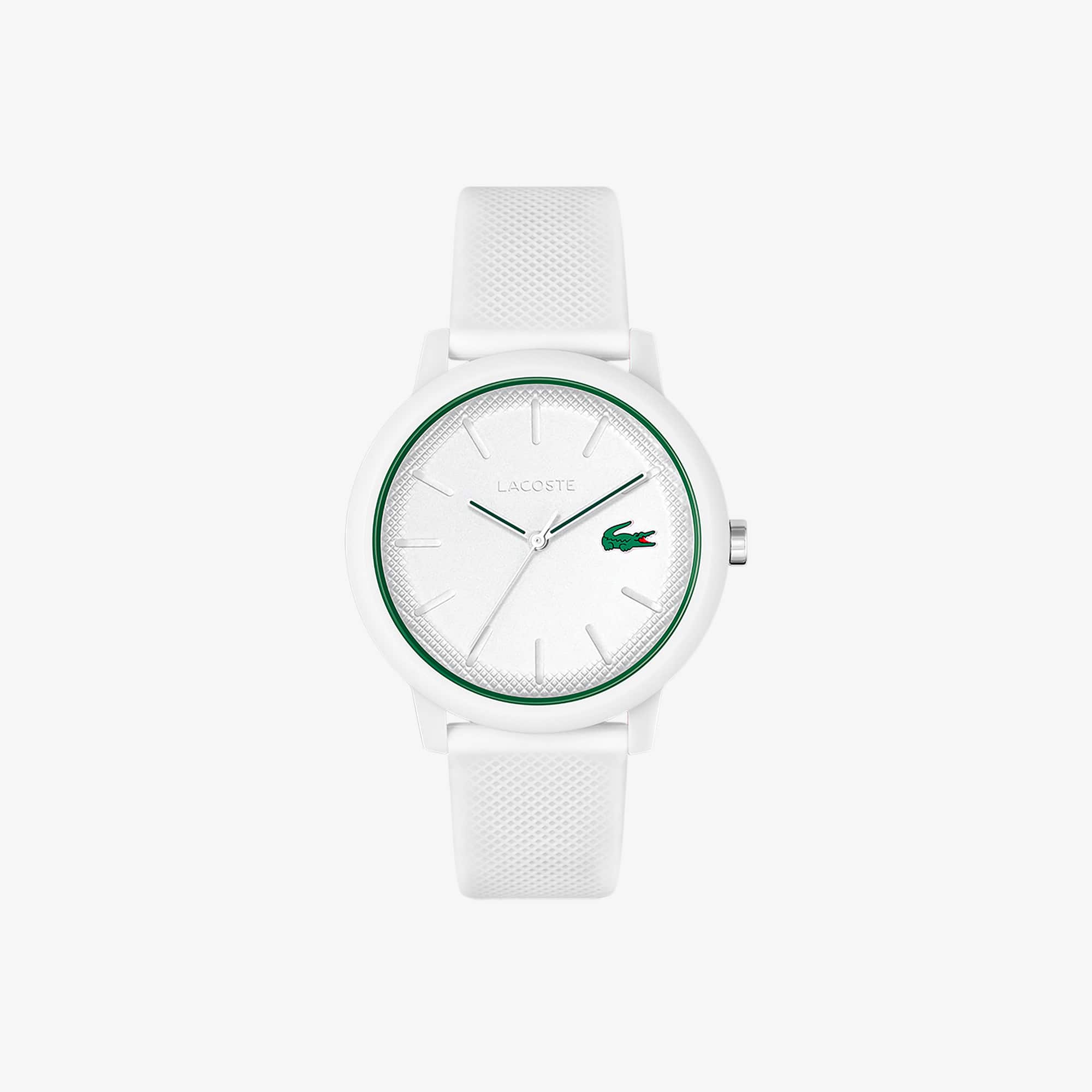 Lacoste Men’s Lacoste.12.12 White Silicone Strap Watch. 1 Lacoste Men’s Lacoste.12.12 White Silicone Strap Watch. 1
