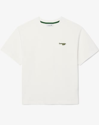 Oversized Short Cut Cotton Logo T-shirt