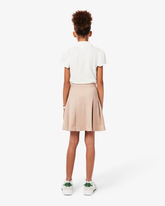 Pleated Cotton Twill Skirt