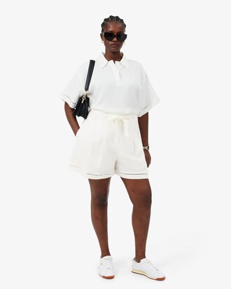 Oversized Fluid Linen Blend Bermuda Shorts