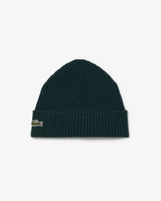 Rib Knit Brushed Wool Beanie
