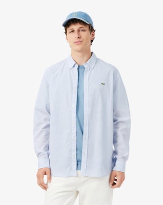 Regular Fit Lightweight Poplin Plaid Shirt
