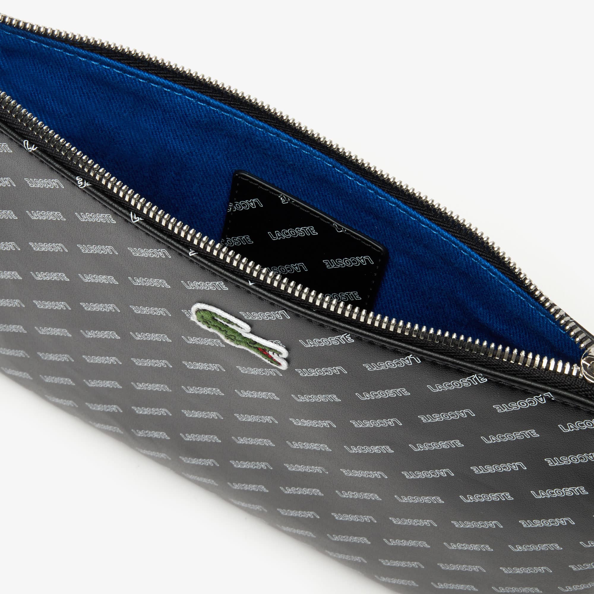 Women's Lacoste LIVE Wrist Loop Coated Print Canvas Clutch LACOSTE