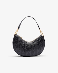 Maheki Embossed Leather Half Moon Purse
