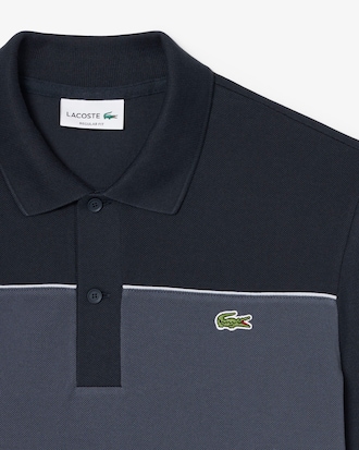 Regular Fit Colour-Block Piqu&eacute; Polo Shirt