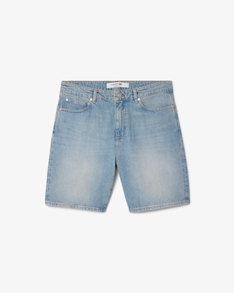 Straight Fit Denim Bermuda Shorts