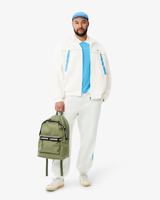 Loose Fit Zip-Up Piqué Sweatshirt