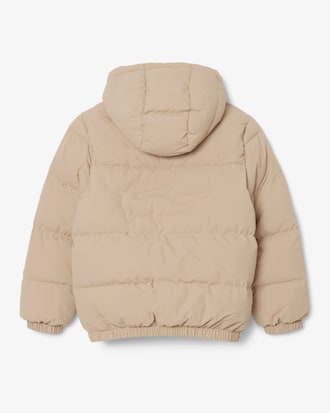 Unisex Embroidered Crocodile Hooded Puffed Jacket