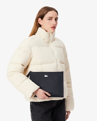 Anna Coated Piqué Canvas Pouch