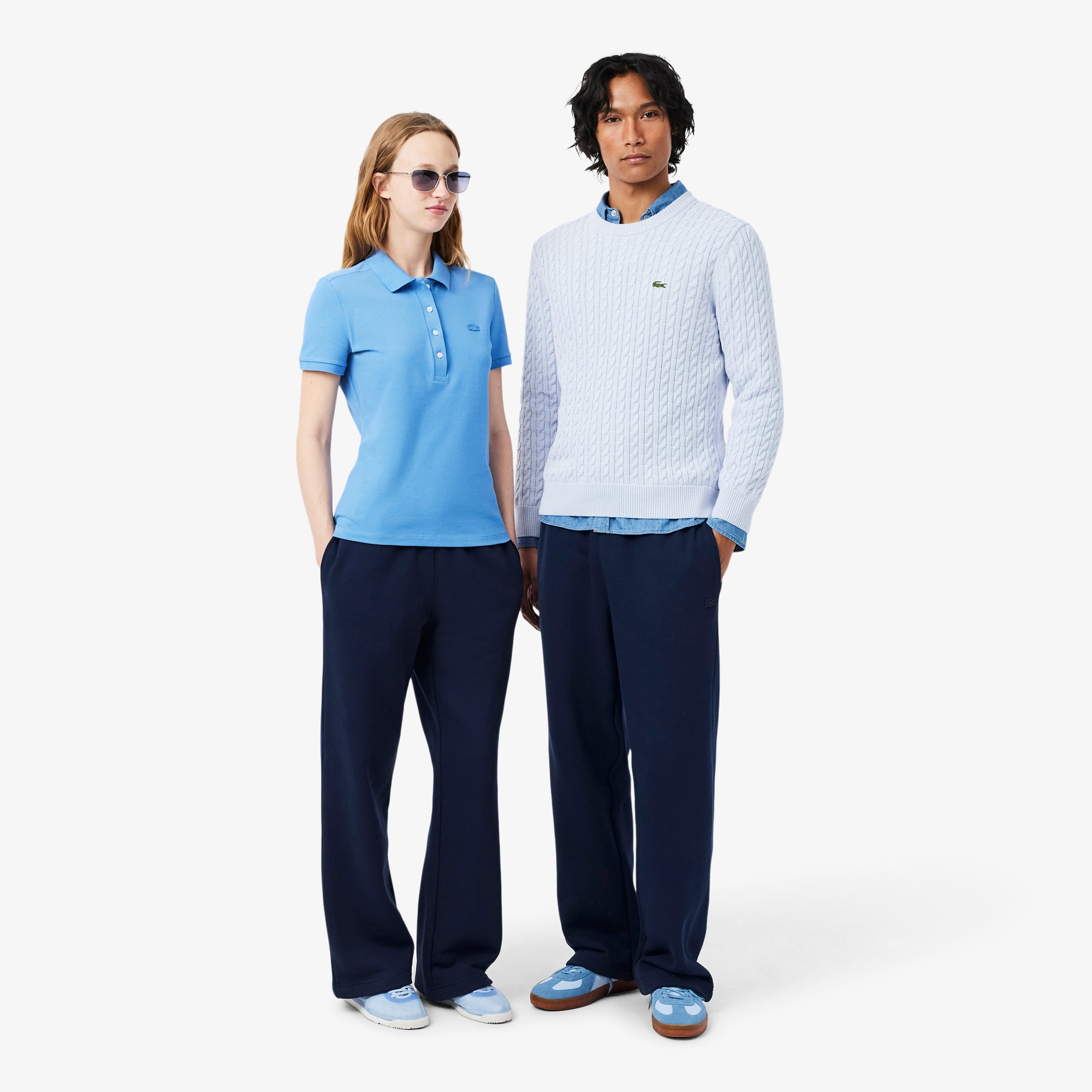 Lacoste Loose Fit Fleece Joggers Size XL Midnight Blue