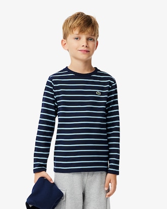 Long Sleeved Striped Heavy Cotton T-shirt