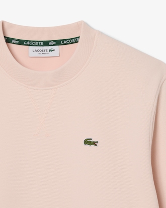 Relaxed Fit Piqu&eacute; Crew Neck Sweatshirt