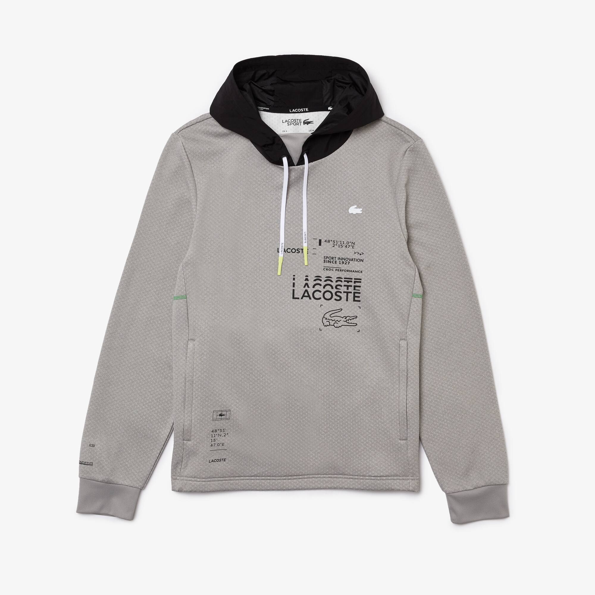 Lacoste Men's Lacoste SPORT Nylon Contrast Hood Pullover Jacket. 1 Lacoste Men's Lacoste SPORT Nylon Contrast Hood Pullover Jacket. 1