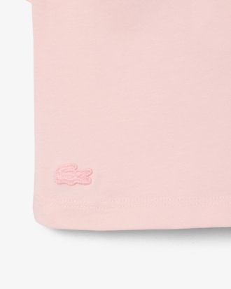 Contrast Badge Cotton T-shirt