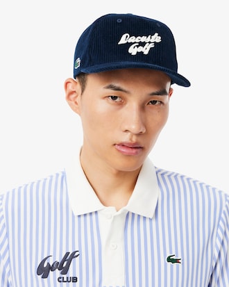 Embroidered Corduroy Golf Cap