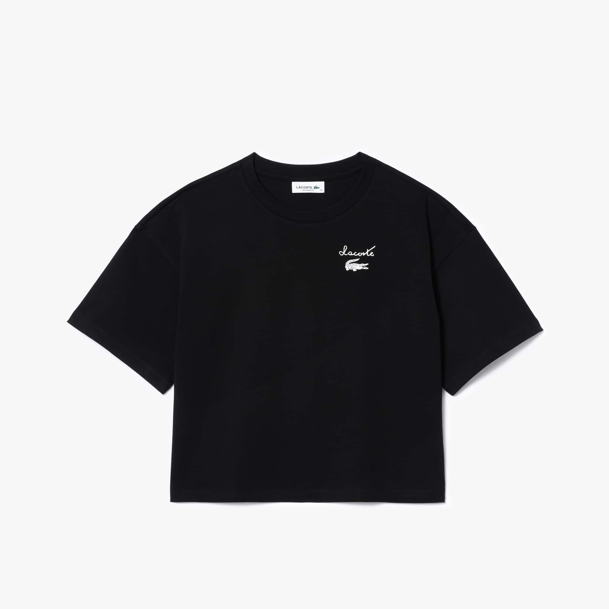 Tシャツ・カットソー LACOSTE Woman T-Shirt Black PF1123 031 Lacoste Women's Sport Ultra Dry Technical Cotton Sport T