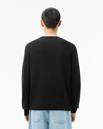 Carded Wool Crew Neck Sweater