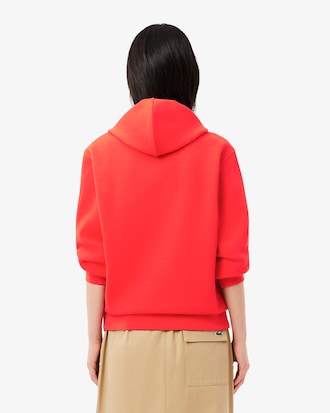 Relaxed Fit Piqué Hoodie