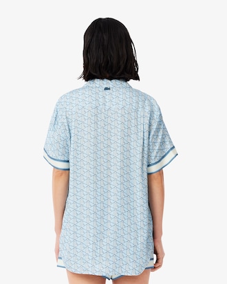 Oversized Monogram Print Shirt