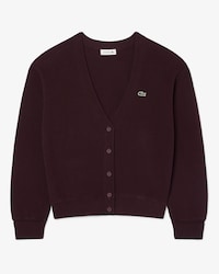 V Neck Moss Stitch Cotton Cardigan