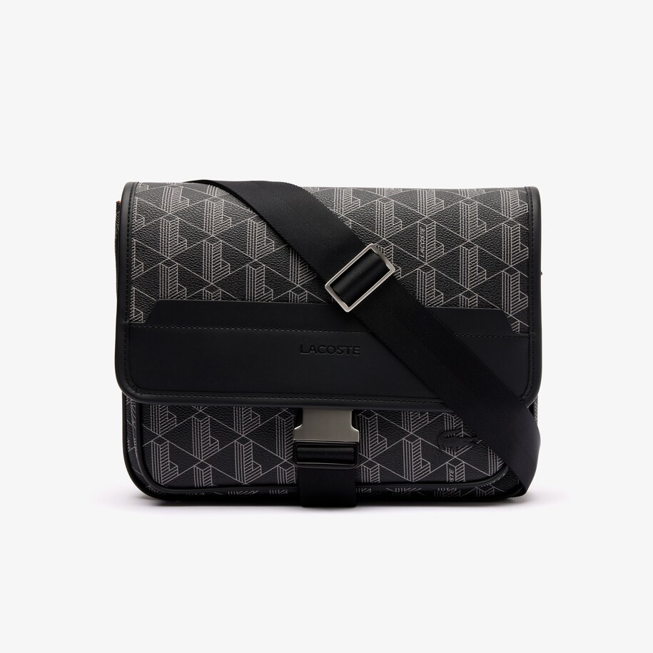 Black lacoste flap bag clearance