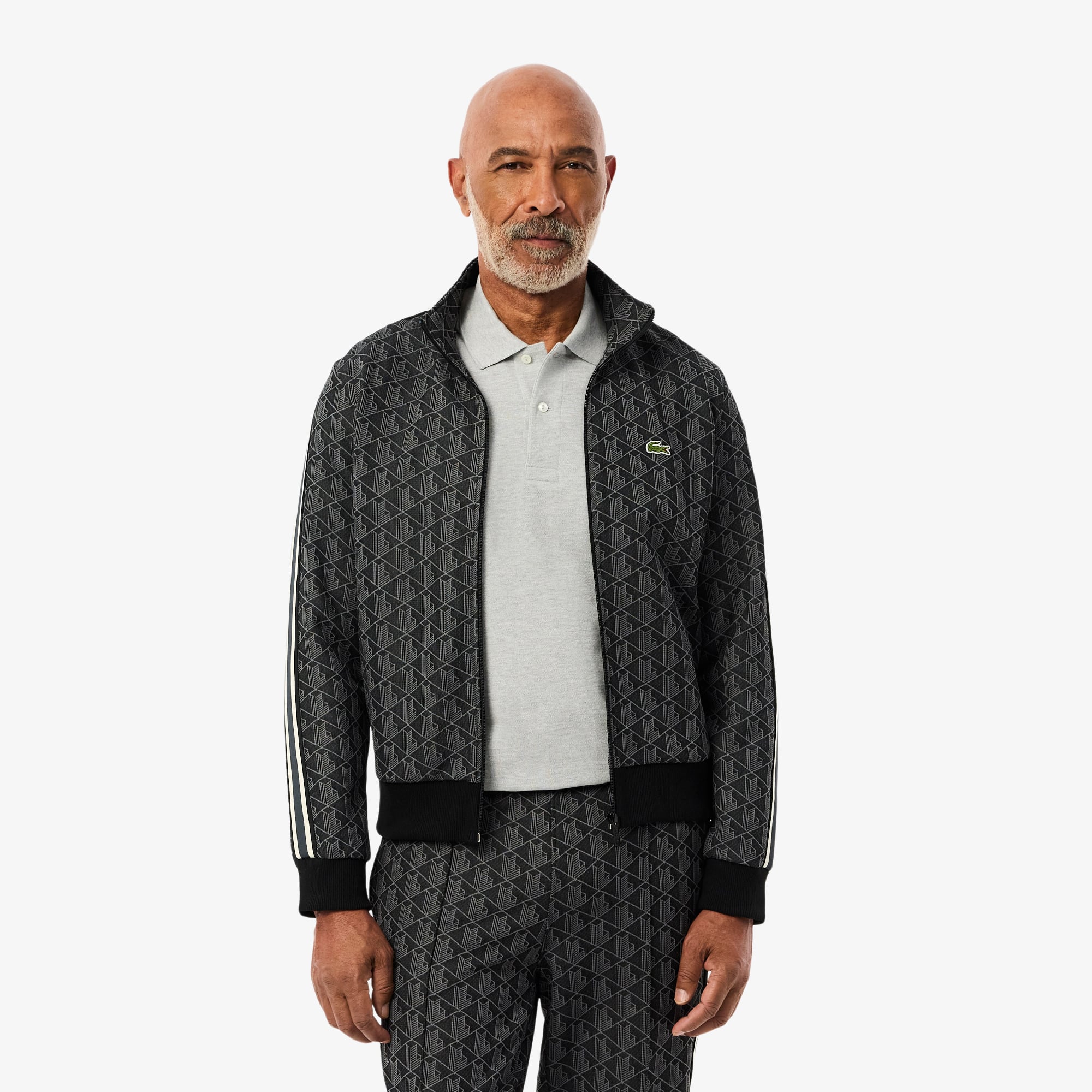トップス LACOSTE Monogram Jacquard Track Jacket 楽天市場】ラコステ モノグラム ジャカード トラックジャケット