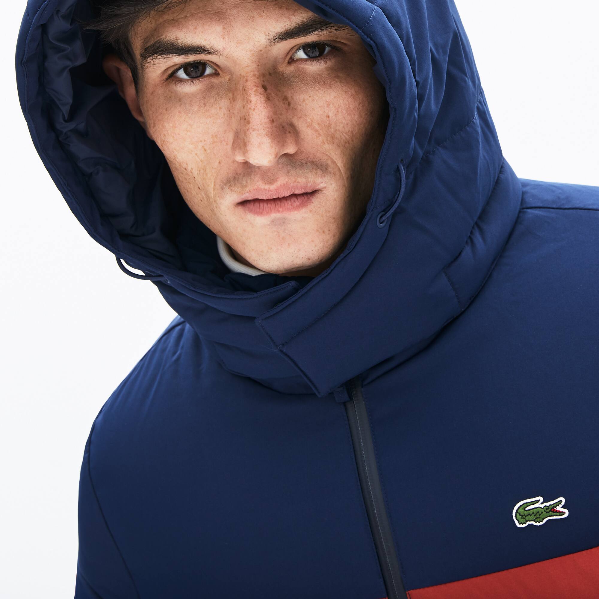 Men's Detachable Hood Down Water-Resistant Taffeta Jacket | LACOSTE