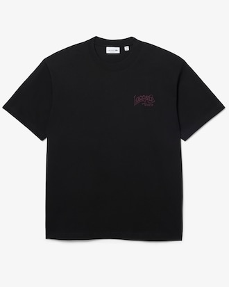 Heavy Cotton Jersey Embroidery Accent T-shirt