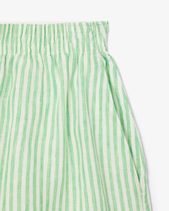 Loose Striped Linen Shorts