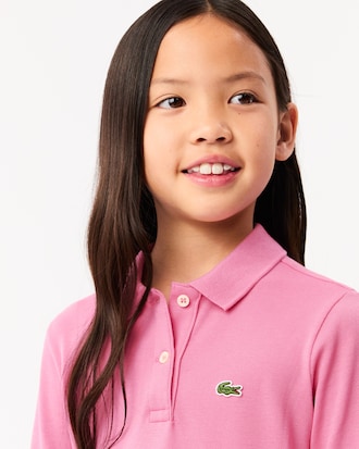 Long Sleeved Stretch Piqué Polo Dress