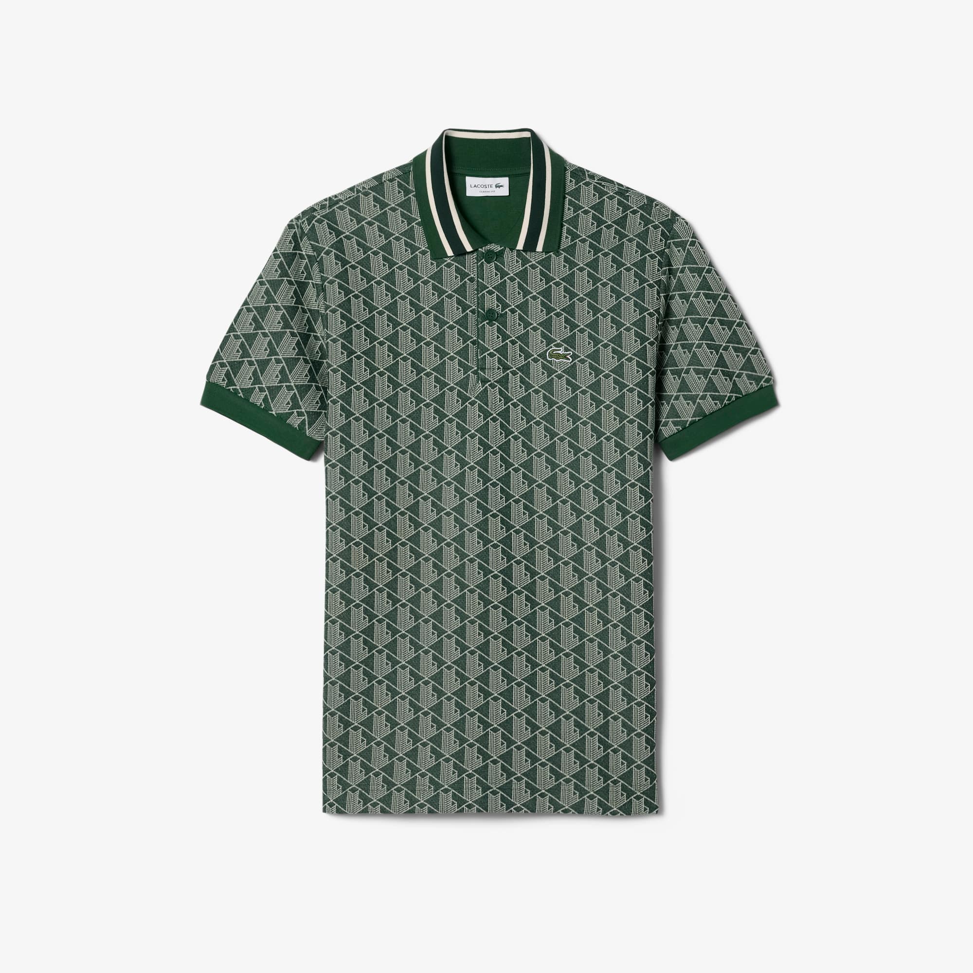 Classic Fit Monogram Jacquard Polo Shirt - Men's Short Sleeves