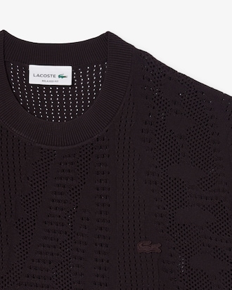 Relaxed Fit Short Sleeved Printed Sweater
