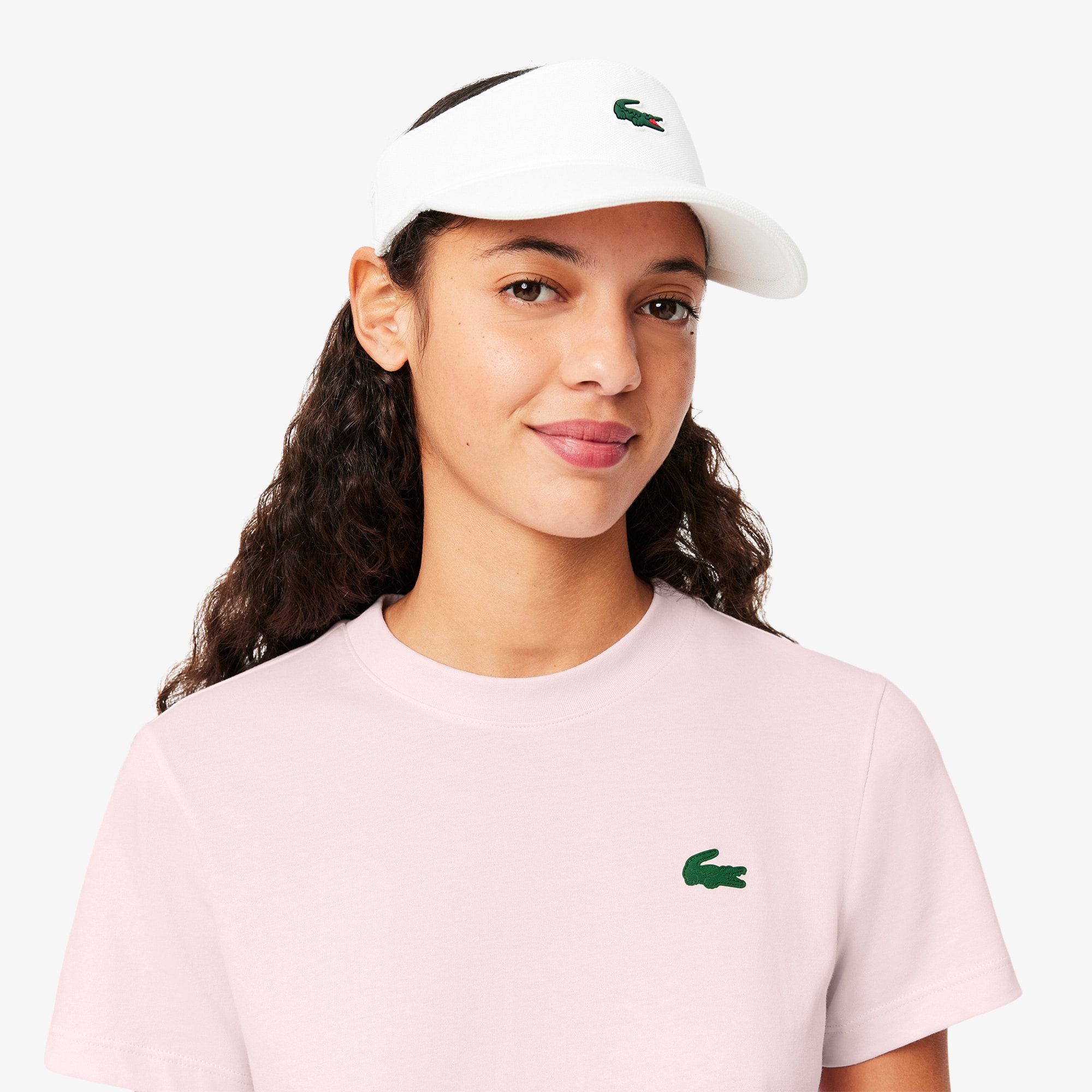 ★LACOSTE★ Women's Training Basic T-Shirt White TF9246-54G0 Lacoste TF9246 Womens SPORT Organic Cotton Jersey T-Shirt