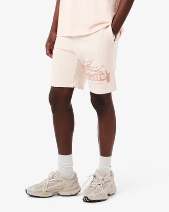 Graphic Cotton Fleece Shorts