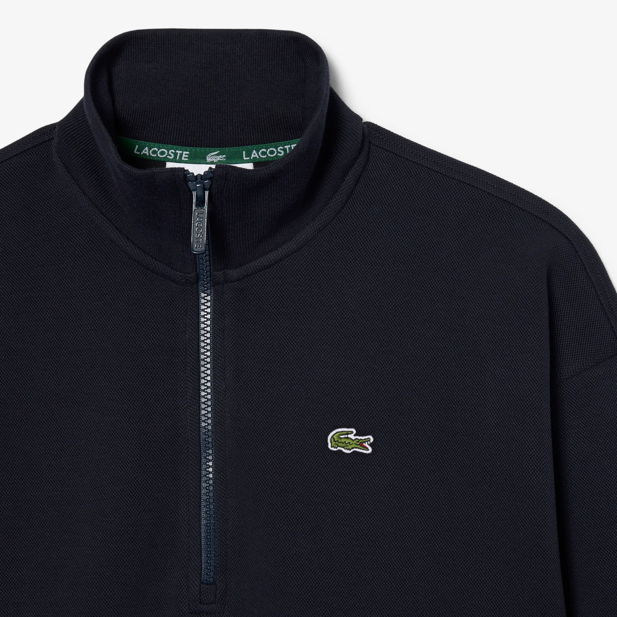 High Neck Zipped Piqué Sweatshirt - undefined - New In 2026 | Lacoste