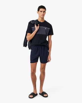 Mid Length Colorblock Swim Trunks